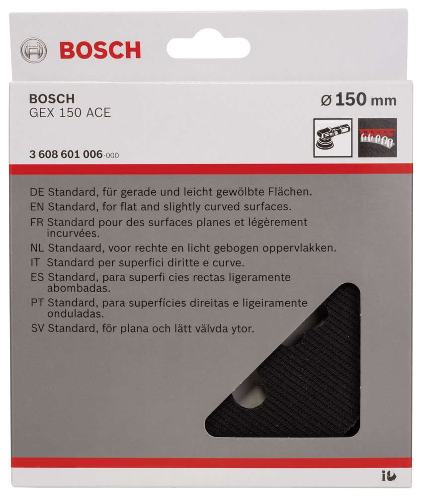 Bosch - 150 mm Zımpara Tabanı Orta Sertlikte (GEX)
