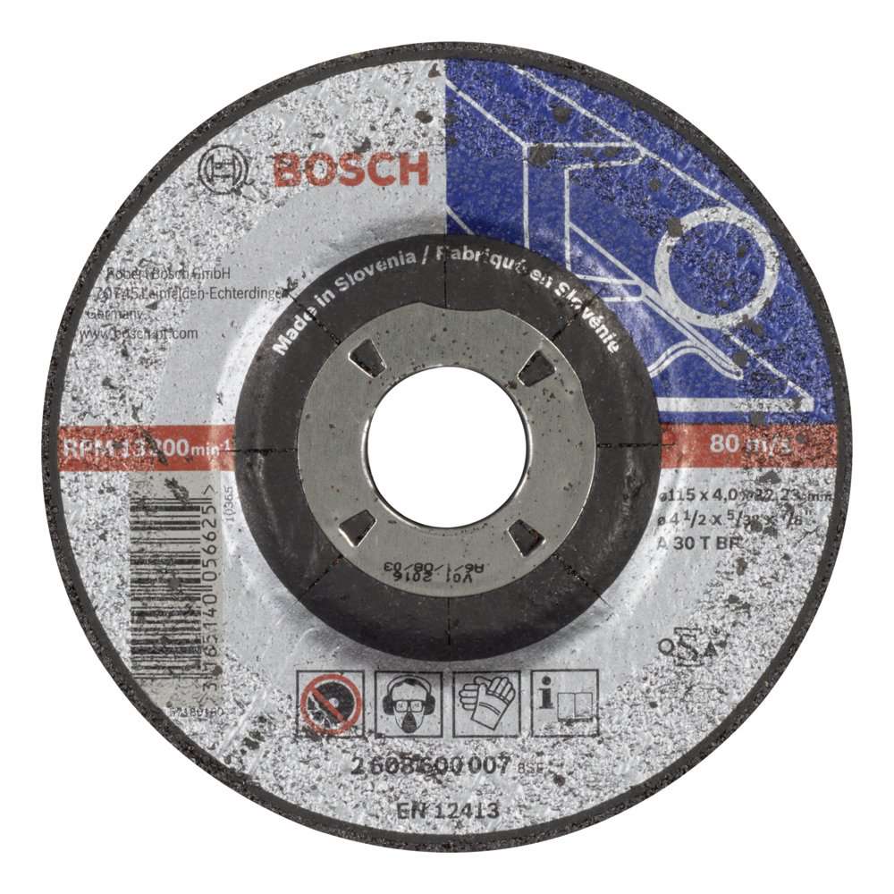 Bosch - 115*4,0 mm Expert Serisi Bombeli Metal Taşlama Diski (Taş)