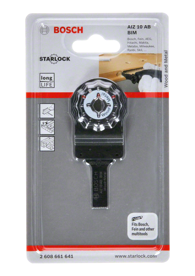 Bosch - Starlock - AIZ 10 AB - BIM Ahşap ve Metal İçin Daldırmalı Testere Bıçağı 1'li