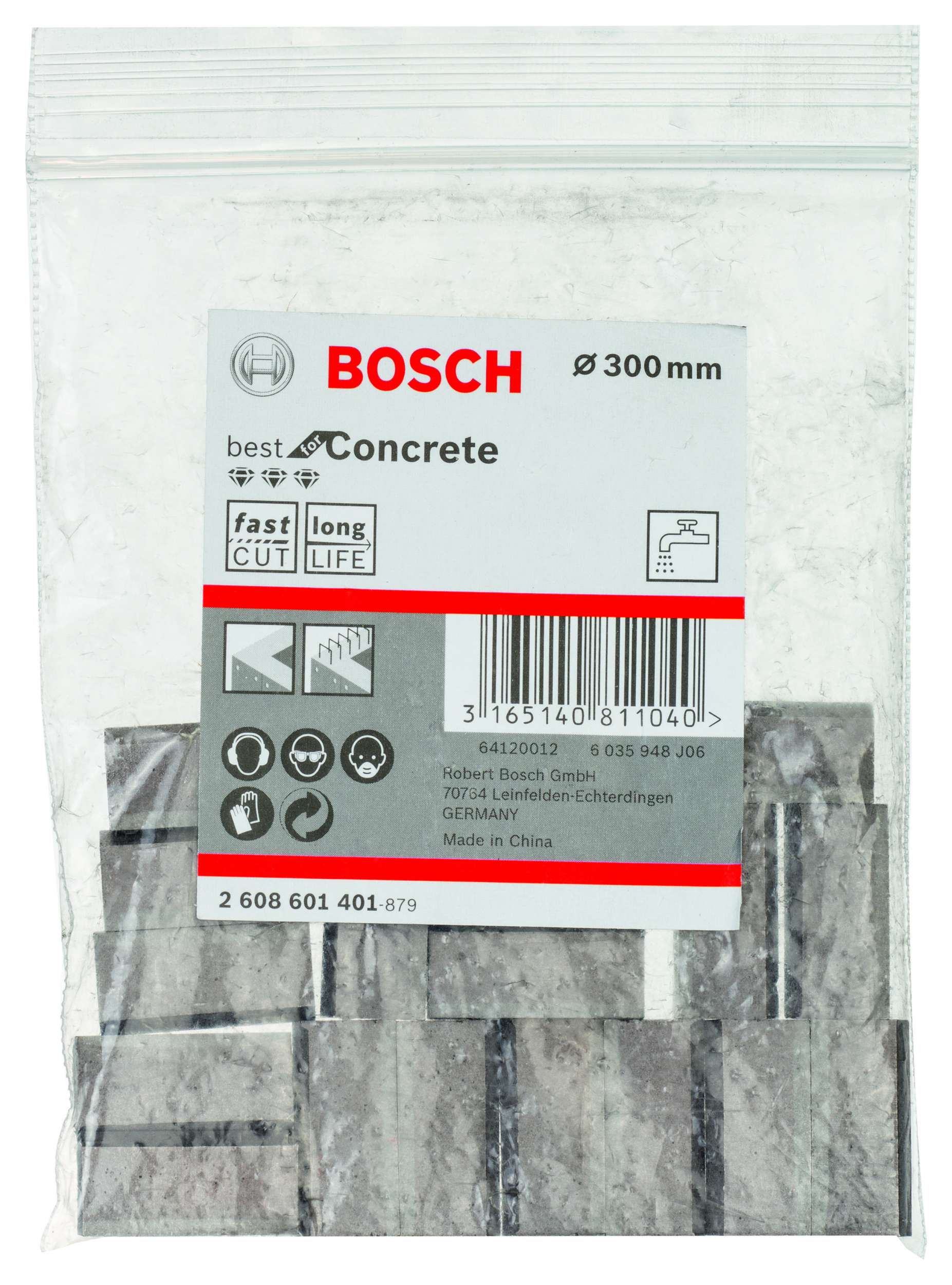 Bosch - Best Serisi Elmas Sulu Karot Uç Segmanı 300 mm İçin 18 Parça
