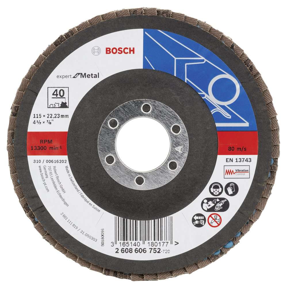 Bosch - 115 mm 40 Kum Expert Serisi Metal Flap Disk