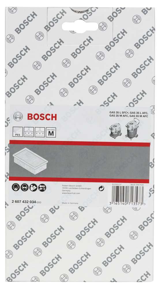 Bosch - Elektrikli Süpürgeler İçin Filtre Nano Kaplamalı (GAS 35 MAFC, GAS 55 MAFC için uygun)