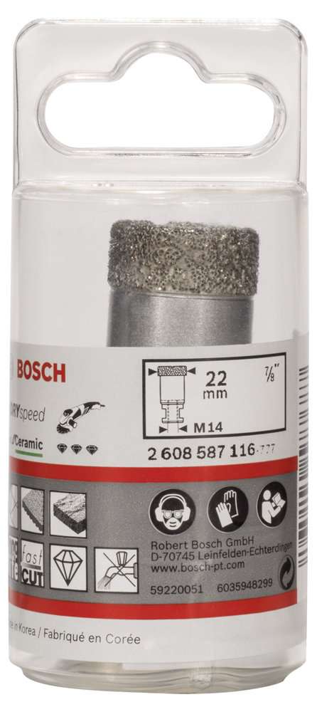 Bosch - Best Serisi, Taşlama İçin Seramik Kuru Elmas Delici 22*35 mm
