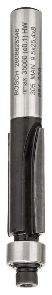 Bosch - Standard Seri Laminant İçin Çift Oluklu, Sert Metal Bilya Yataklı Freze Ucu 8*9,5*68 mm