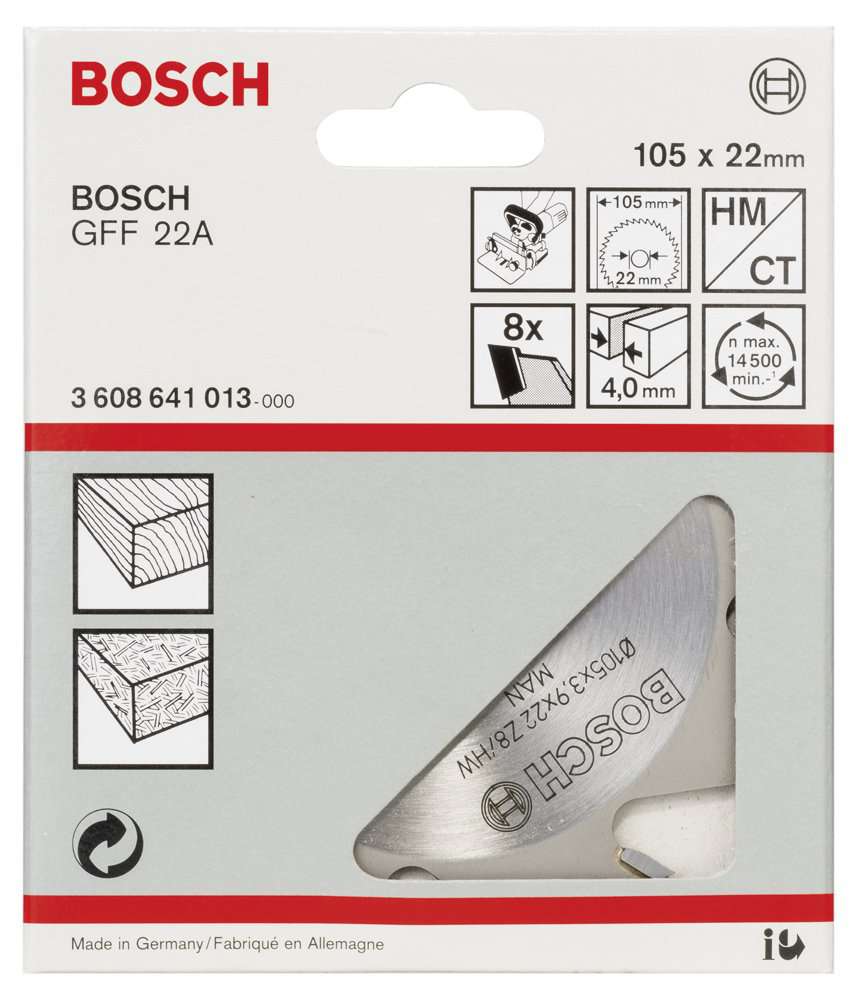 Bosch - GFF 22 A İçin Kesici Bıçak 105*4 mm 8 Diş