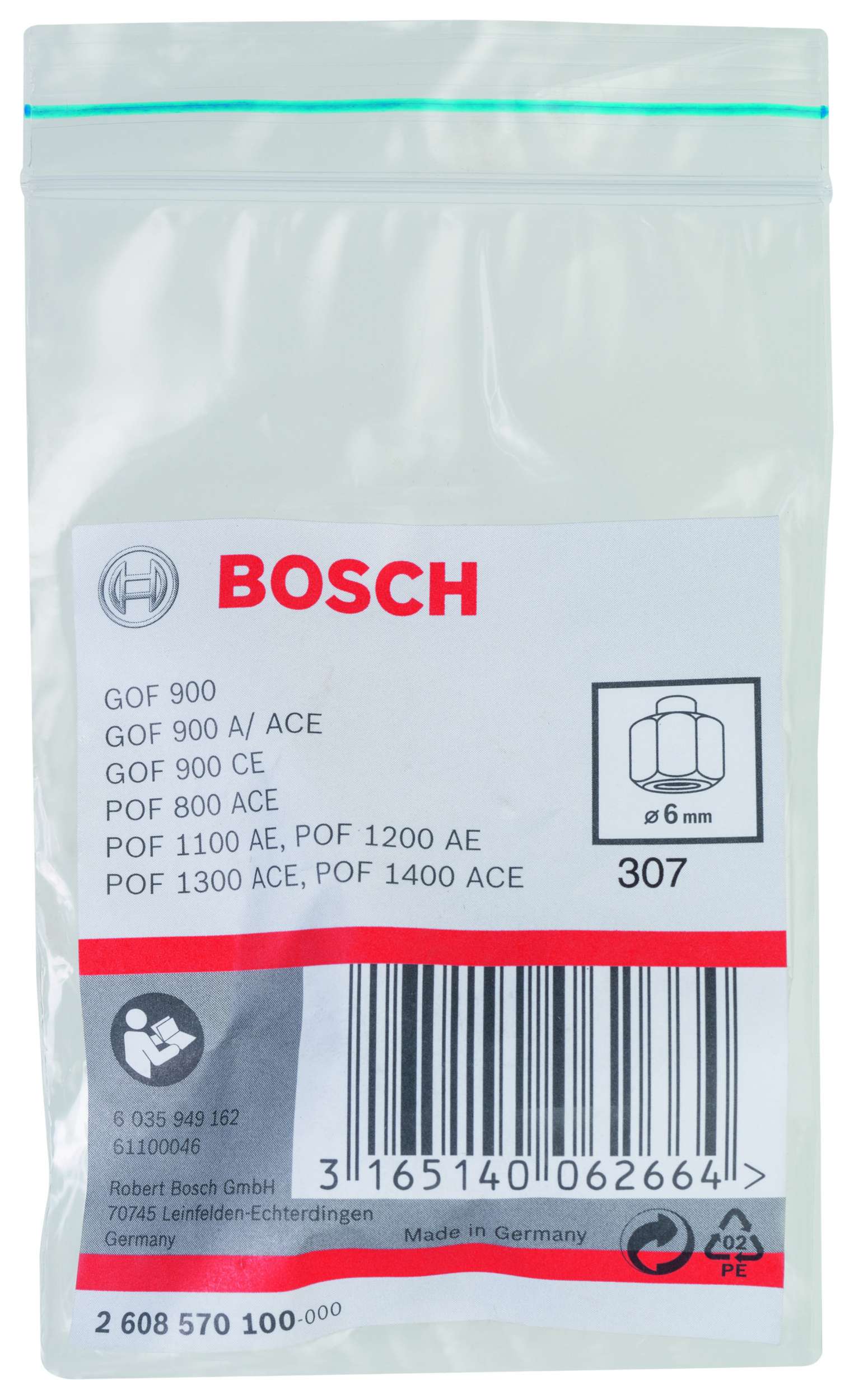 Bosch - 6 mm cap 19 mm Anahtar Genisligi Penset