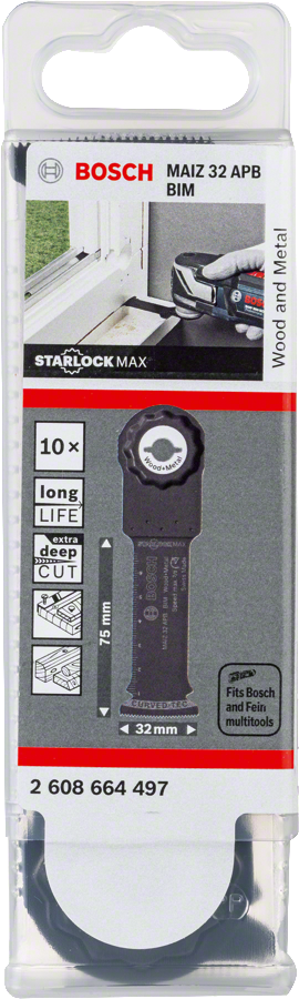 Bosch - Starlock Max - MAIZ 32 APB - BIM Ahşap ve Metal İçin Daldırmalı Testere Bıçağı 10'lu
