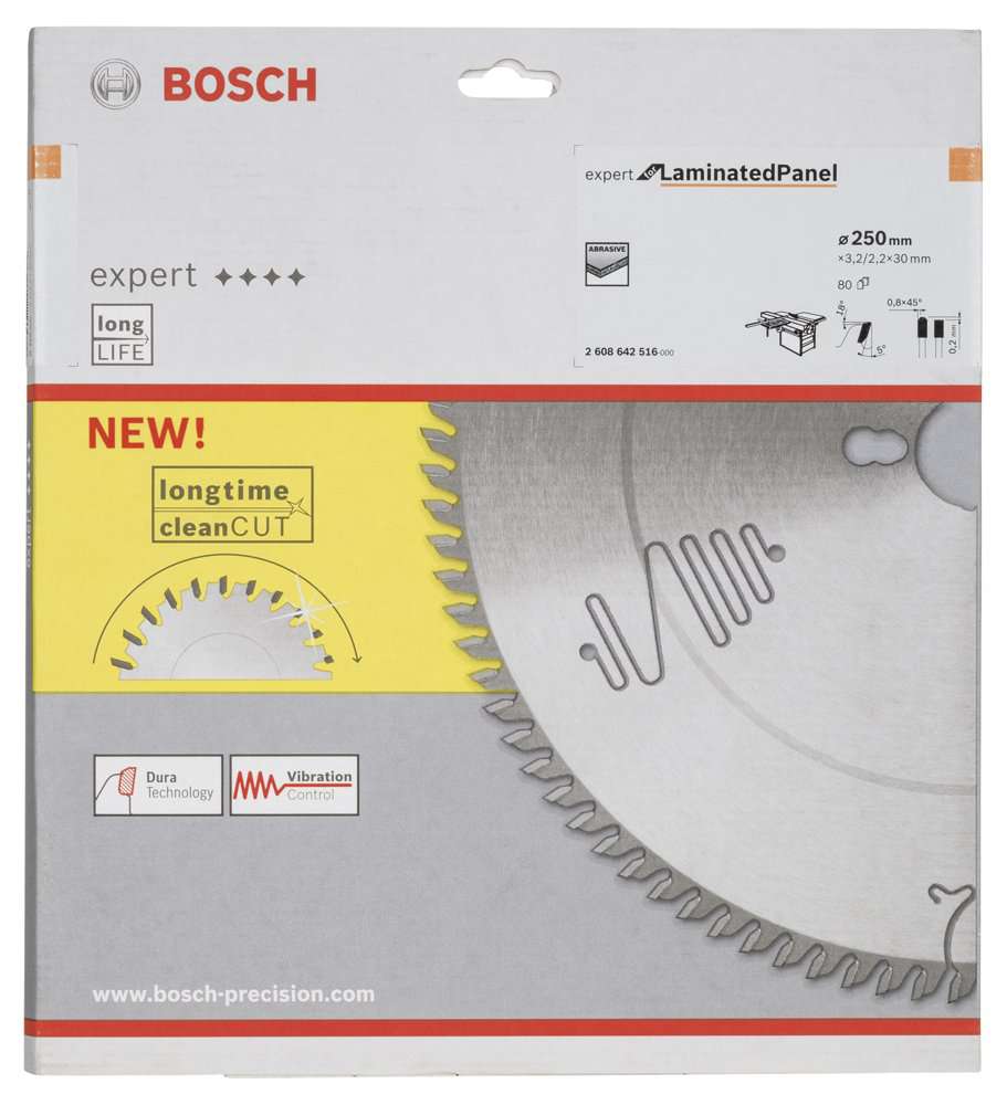 Bosch - Expert Serisi Lamine Panel için Daire Testere Bıçağı 250*30 mm 80 Diş