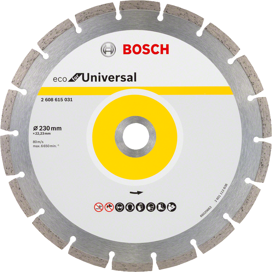 Bosch - Ekonomik Seri 9+1 Genel Yapı Malzemeleri İçin Elmas Kesme Diski 230 mm