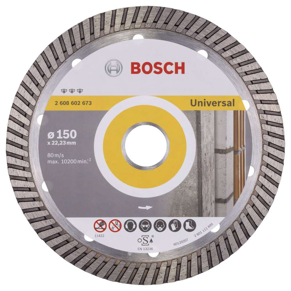 Bosch - Best Serisi Genel Yapı Malzemeleri İçin Turbo Segmanlı Elmas Kesme Diski 150 mm