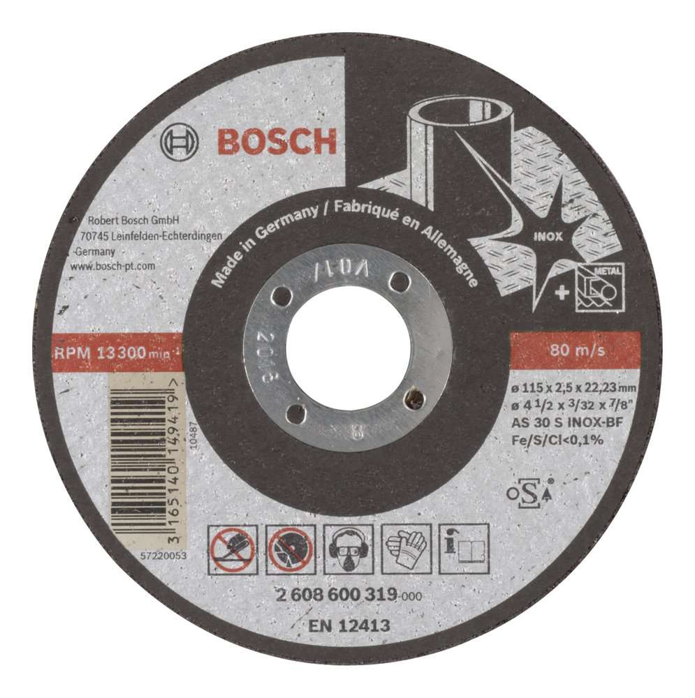 Bosch - 115*2,5 mm Expert Serisi Düz Inox (Paslanmaz Çelik) Kesme Diski (Taş)
