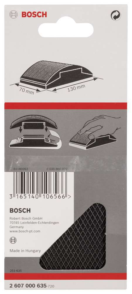 Bosch - Lastik El Zımpara Takozu 60*100 mm