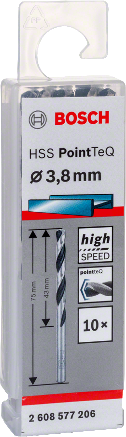 Bosch - HSS-PointeQ Metal Matkap Ucu 3,8 mm 10'lu