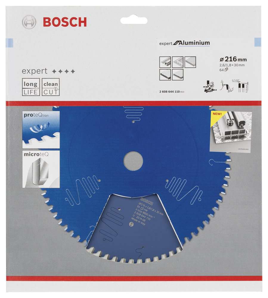Bosch - Expert Serisi Alüminyum için Daire Testere Bıçağı 216*30 mm 64 Diş