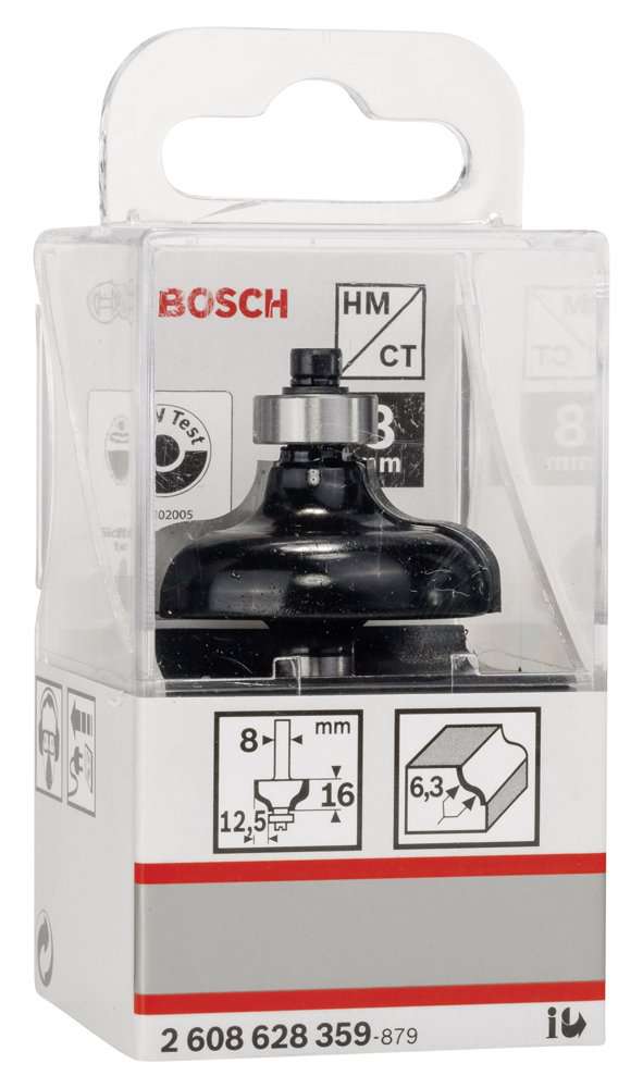 Bosch - Standard Seri Ahşap İçin Çift Oluklu Sert Metal Kenar Biçimlendirme Frezesi 8*38*57mm