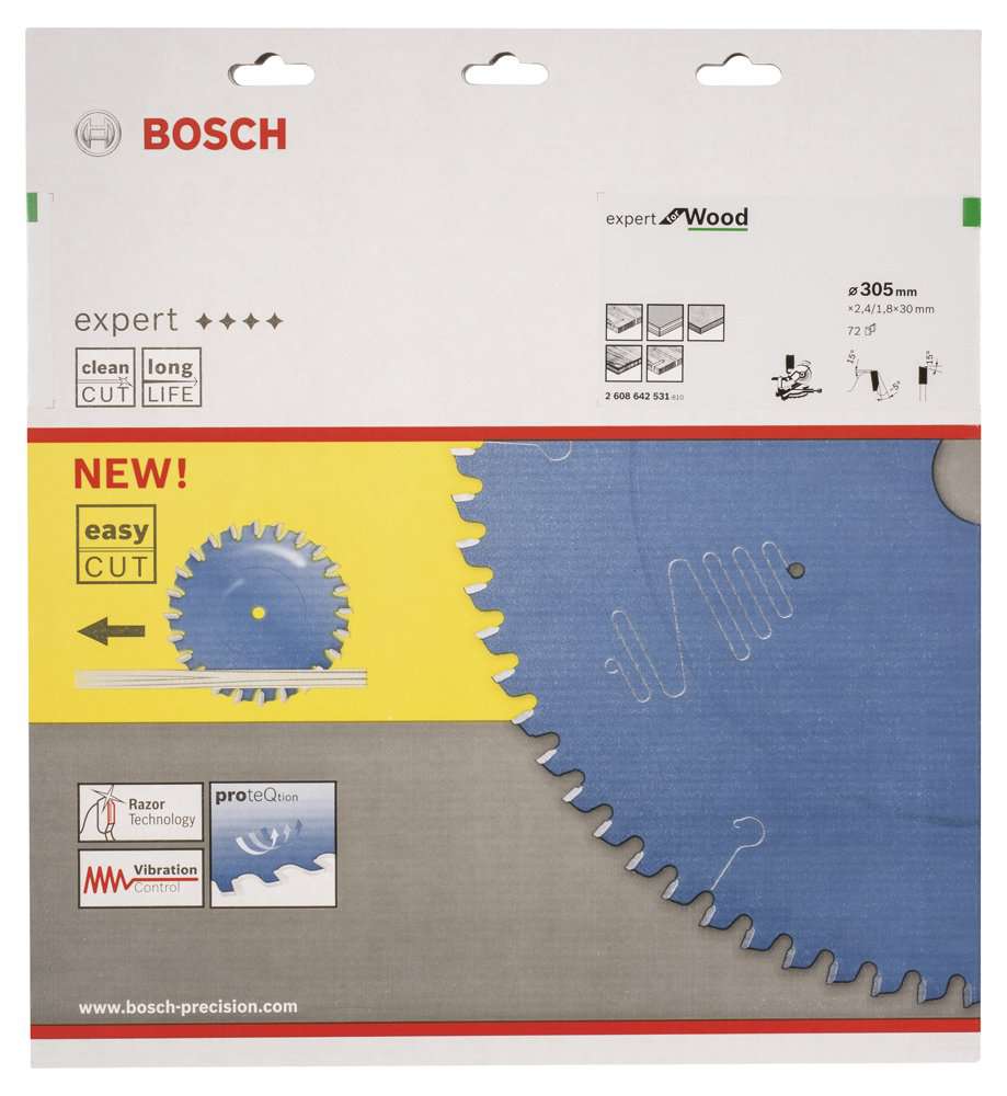 Bosch - Expert Serisi Ahşap için Daire Testere Bıçağı 305*30 mm 72 Diş