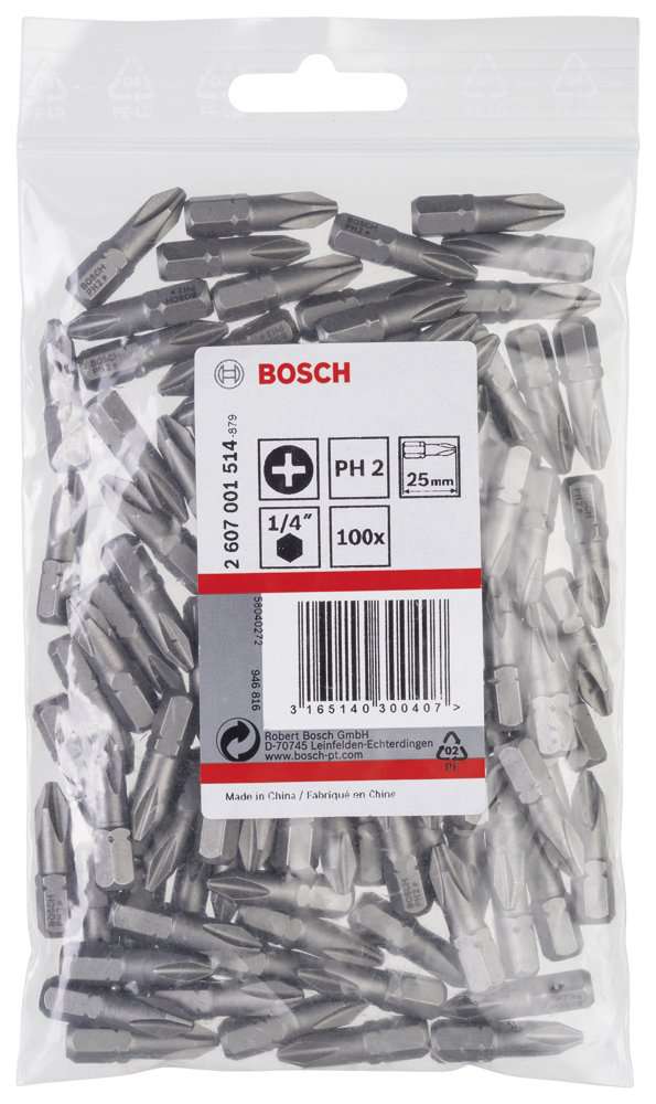 Bosch - Extra Hard Serisi Vidalama Ucu PH2*25 mm 100'lü