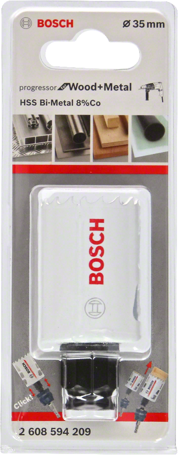 Bosch - Yeni Progressor Serisi Ahşap ve Metal için Delik Açma Testeresi (Panç) 35 mm