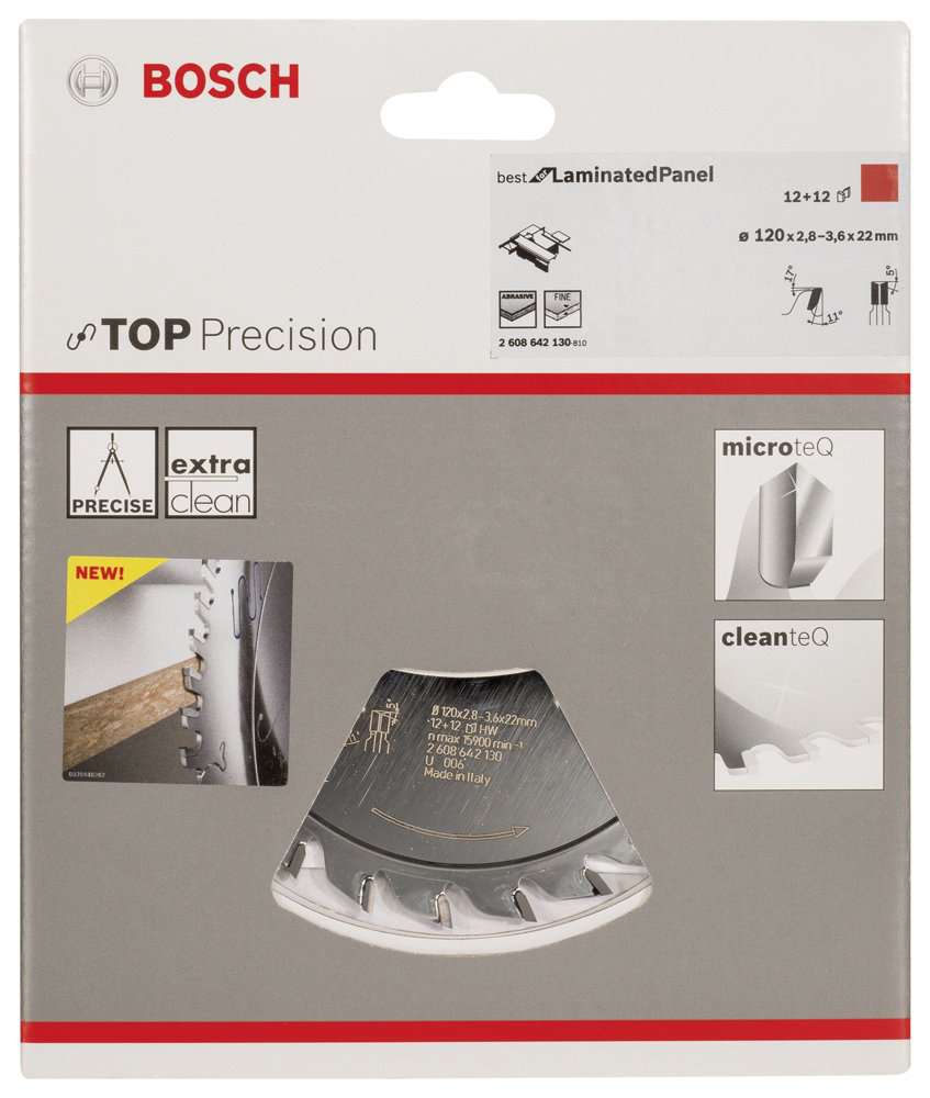 Bosch - Best Serisi Hassas Kesim Lamine Panel için Ön Çizme Bıçağı 120*22 mm 12+12 Diş