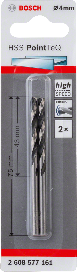 Bosch - HSS-PointeQ Metal Matkap Ucu 4,0 mm 2'li