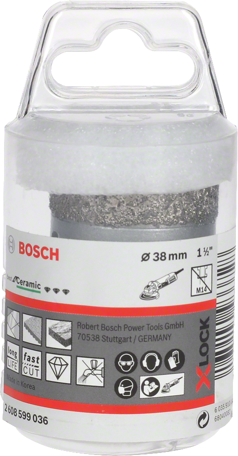 Bosch - X-LOCK - Best Serisi, Taşlama İçin Seramik Kuru Elmas Delici 38*35 mm