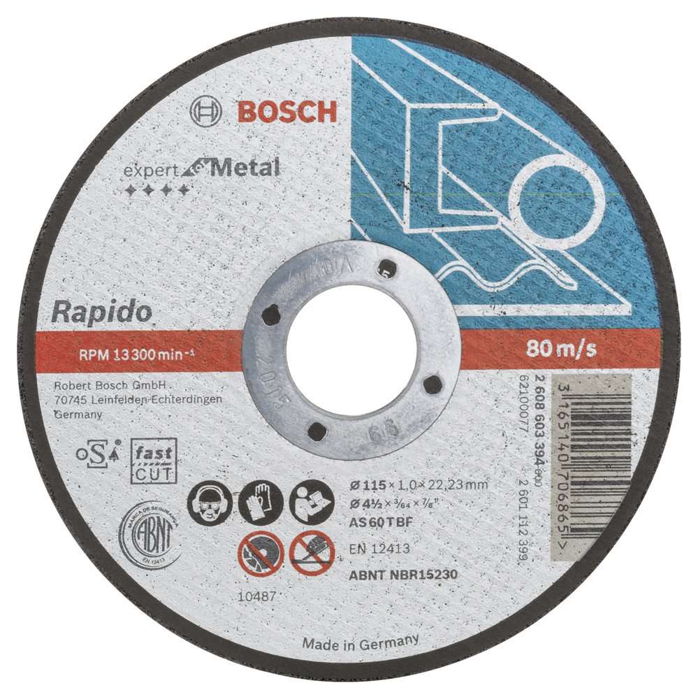 Bosch - 115*1,0 mm Expert Serisi Düz Metal Kesme Diski (Taş) - Rapido