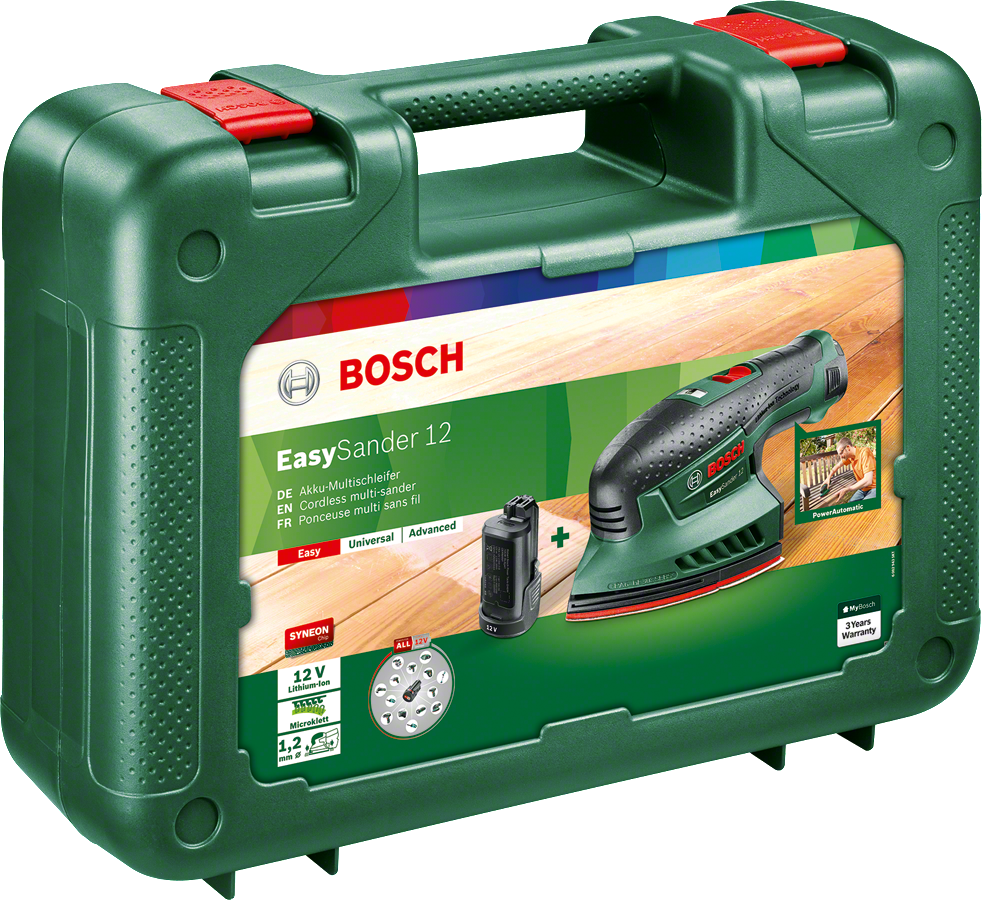 Bosch Easy Sander 12 Çift Akülü Çok Amaçlı Zımpara (2 x 2,0 Ah)