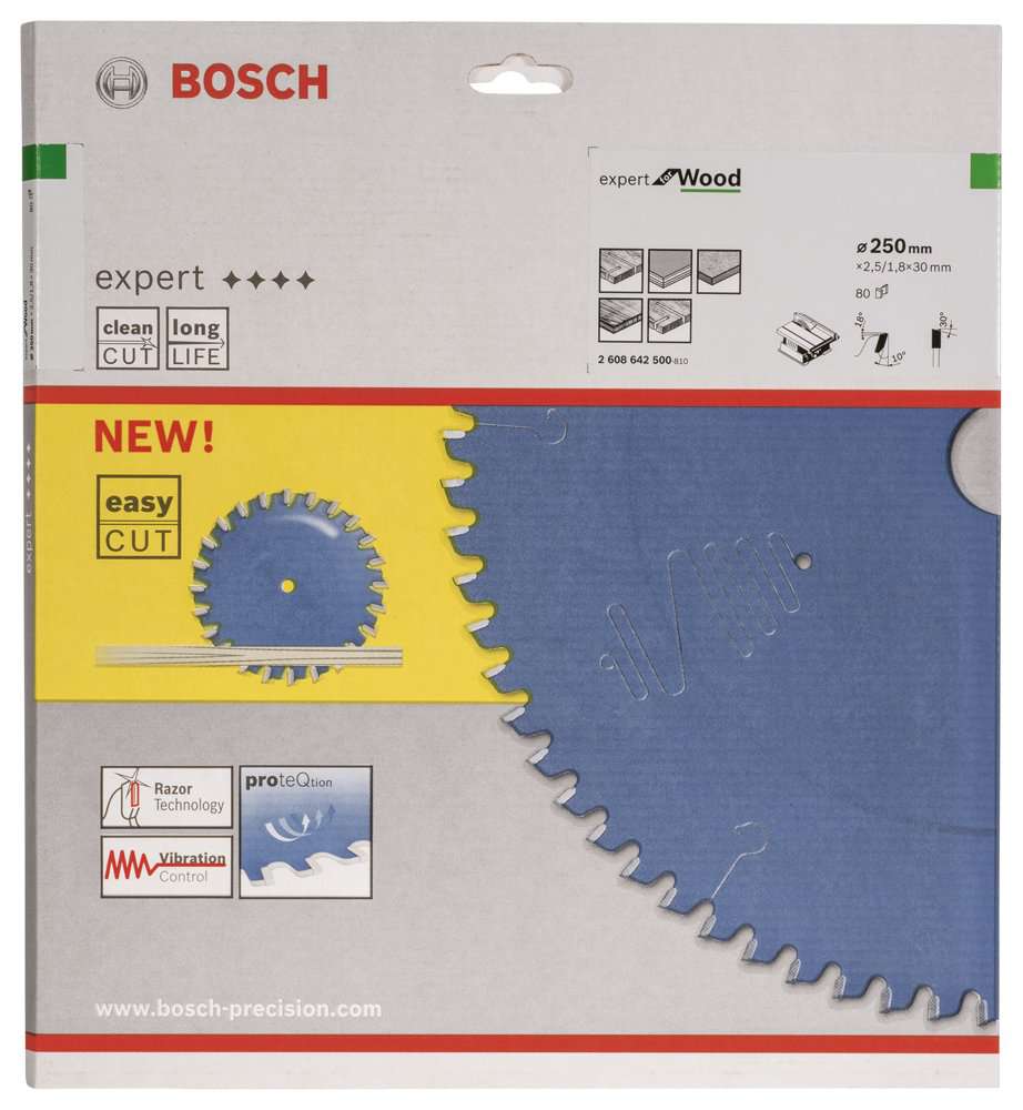 Bosch - Expert Serisi Ahşap için Daire Testere Bıçağı 250*30 mm 80 Diş