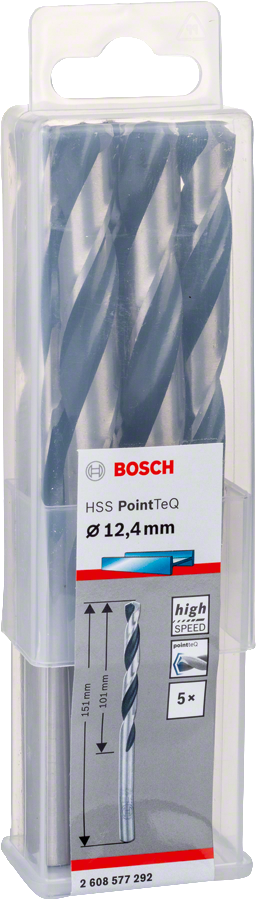 Bosch - HSS-PointeQ Metal Matkap Ucu 12,4 mm 5'li