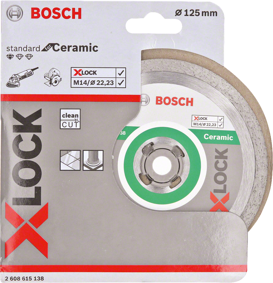 Bosch - X-LOCK - Standard Seri Seramik İçin Elmas Kesme Diski 125 mm
