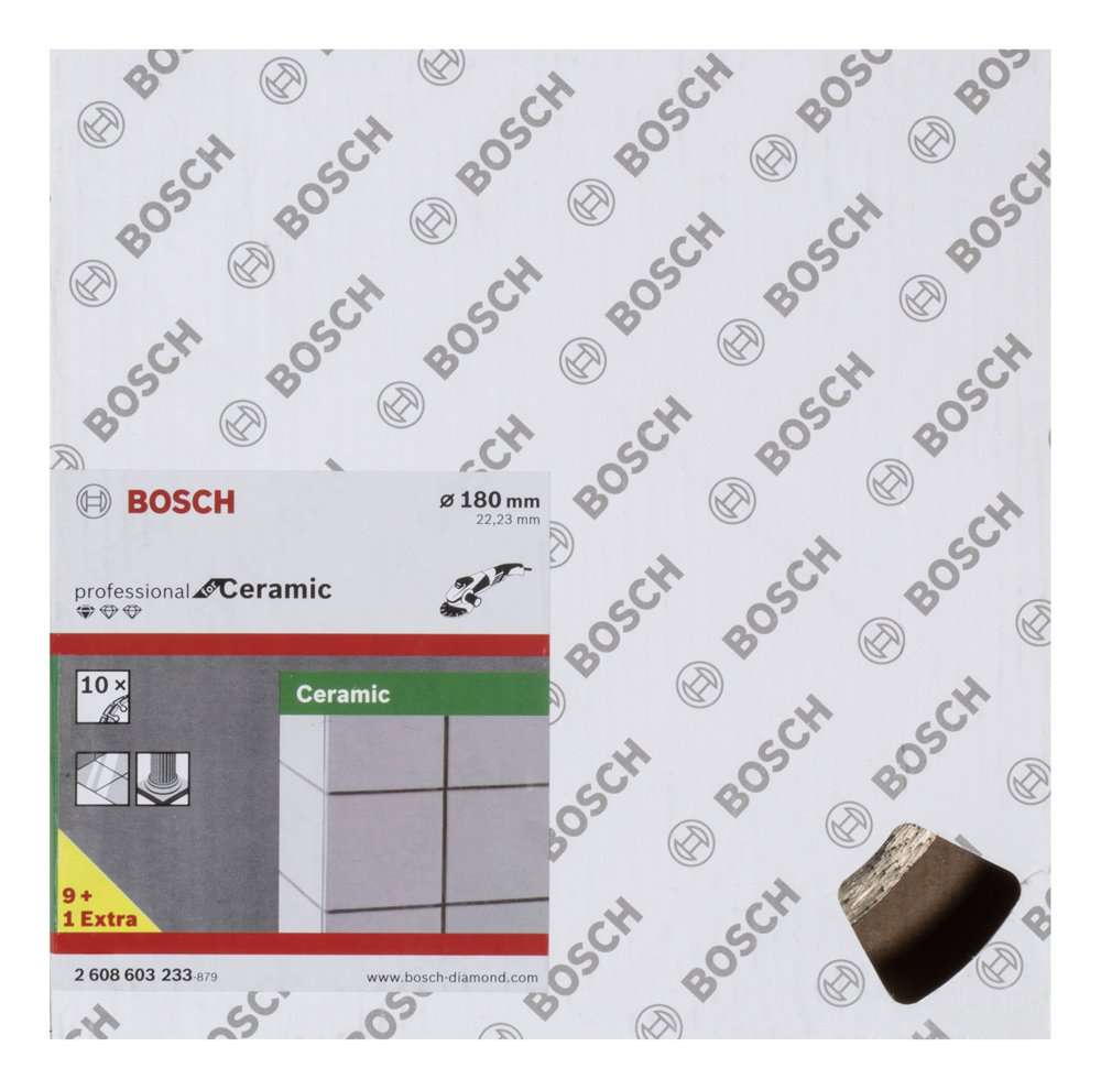 Bosch - Standard Seri Seramik İçin, 9+1 Elmas Kesme Diski Set 180 mm