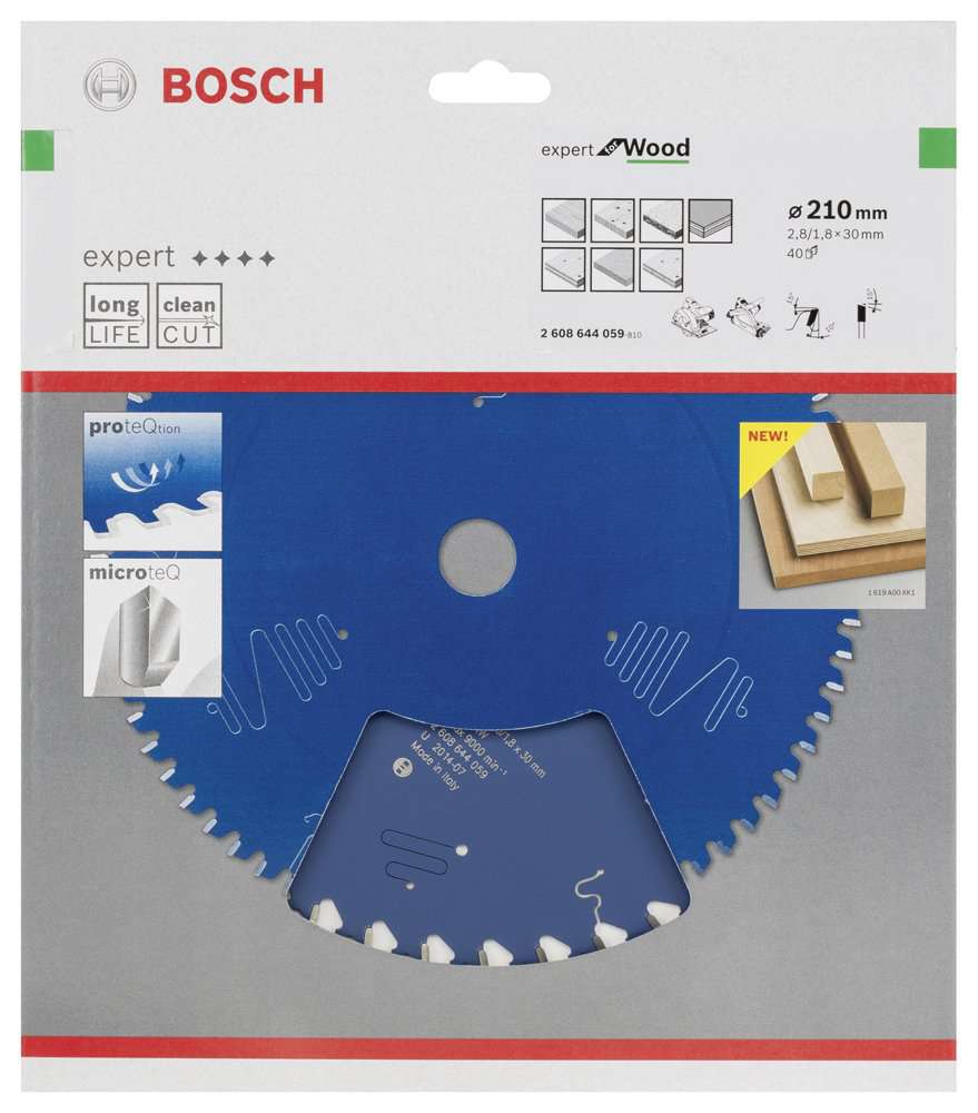 Bosch - Expert Serisi Ahşap için Daire Testere Bıçağı 210*30 mm 40 Diş
