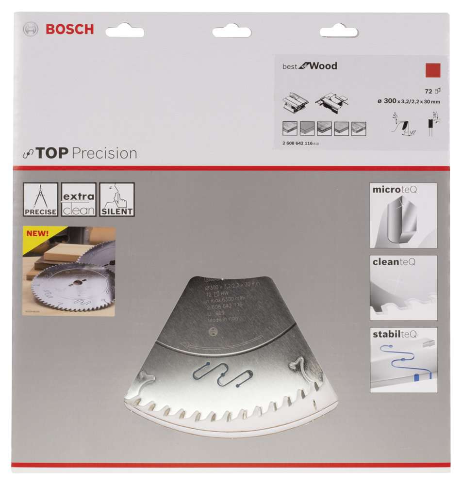 Bosch - Best Serisi Hassas Kesim Ahşap için Daire Testere Bıçağı 300*30 mm 72 Diş