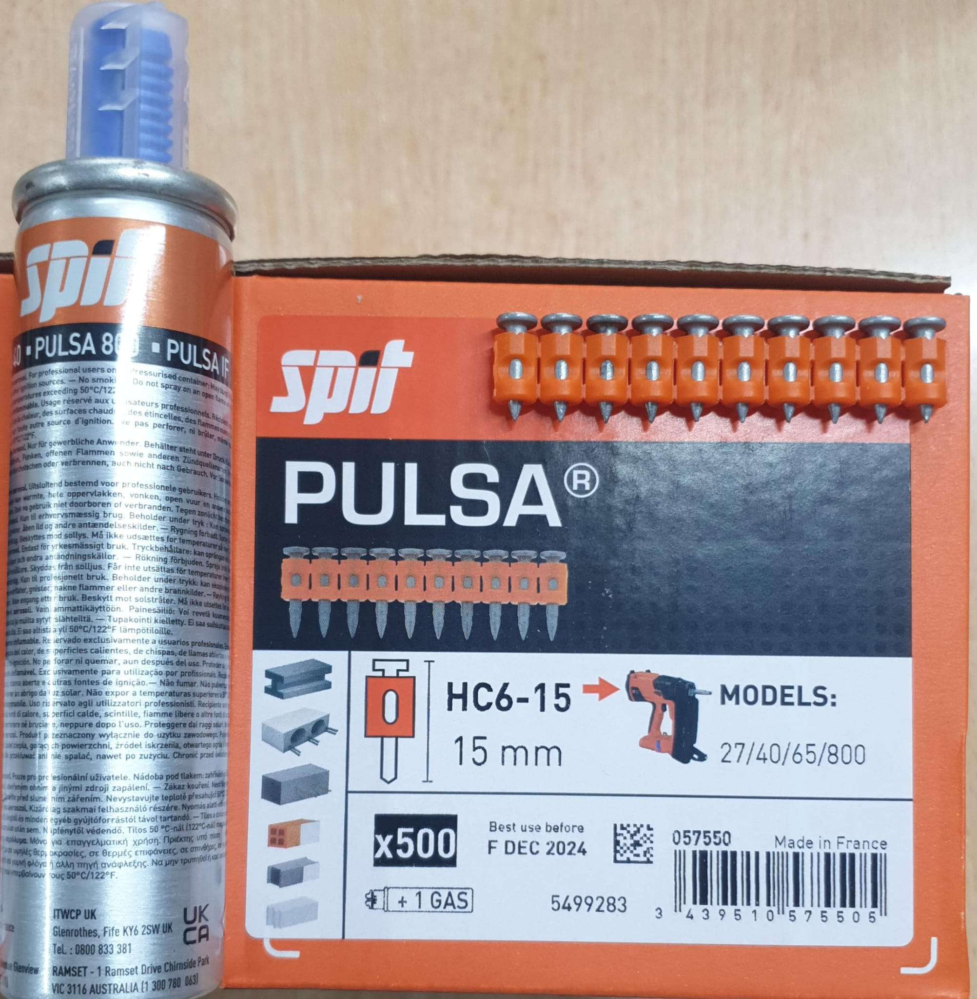 SPIT PULSA 053206 15MM HC6 15 NAILS FOR 700P/E TOO