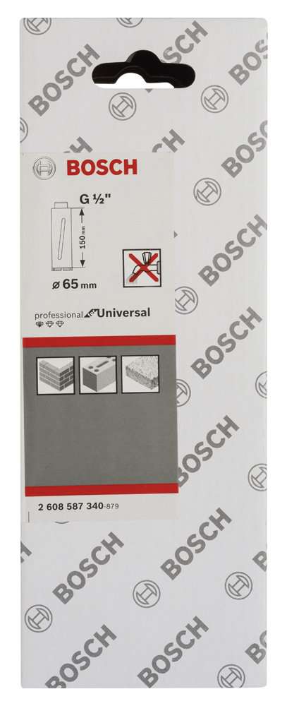 Bosch - Standard Seri G 1/2'' Girişli Kuru Karot Ucu 65*150 mm