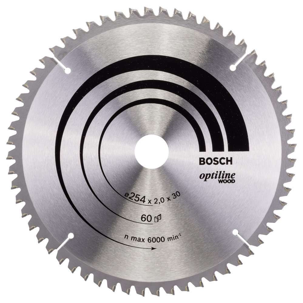 Bosch - Optiline Serisi Ahşap için Daire Testere Bıçağı 254*30 mm 60 Diş
