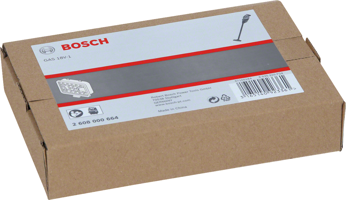 Bosch - Elektrikli Süpürgeler İçin Filtre (GAS18V-1 için uygun)