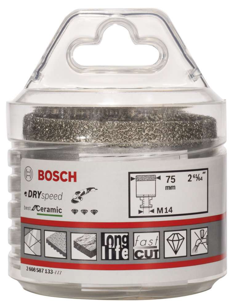 Bosch - Best Serisi, Taşlama İçin Seramik Kuru Elmas Delici 75*35 mm