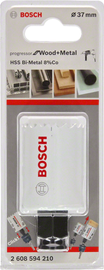 Bosch - Yeni Progressor Serisi Ahşap ve Metal için Delik Açma Testeresi (Panç) 37 mm