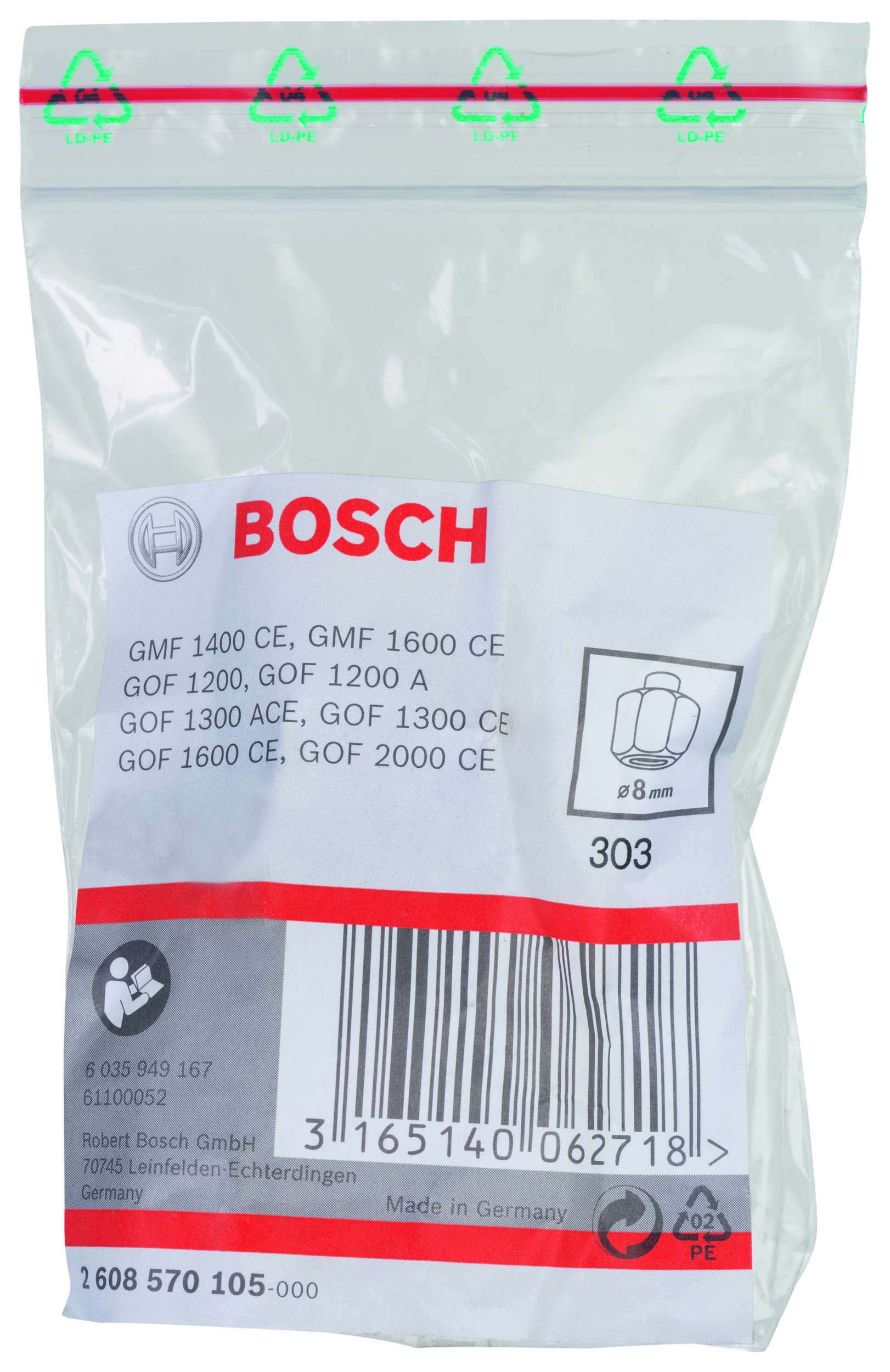 Bosch - 8 mm cap 24 mm Anahtar Genisligi Penset