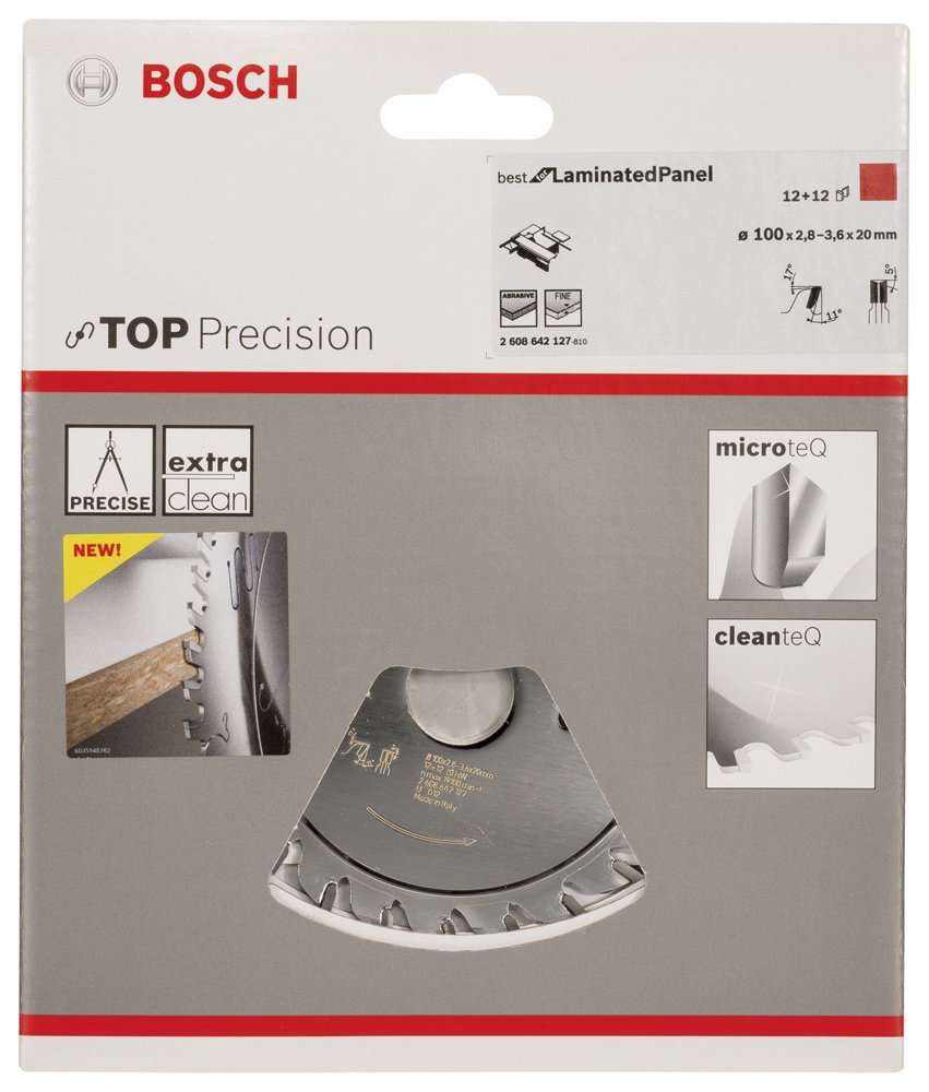 Bosch - Best Serisi Hassas Kesim Lamine Panel için Ön Çizme Bıçağı 100*20 mm 12+12 Diş