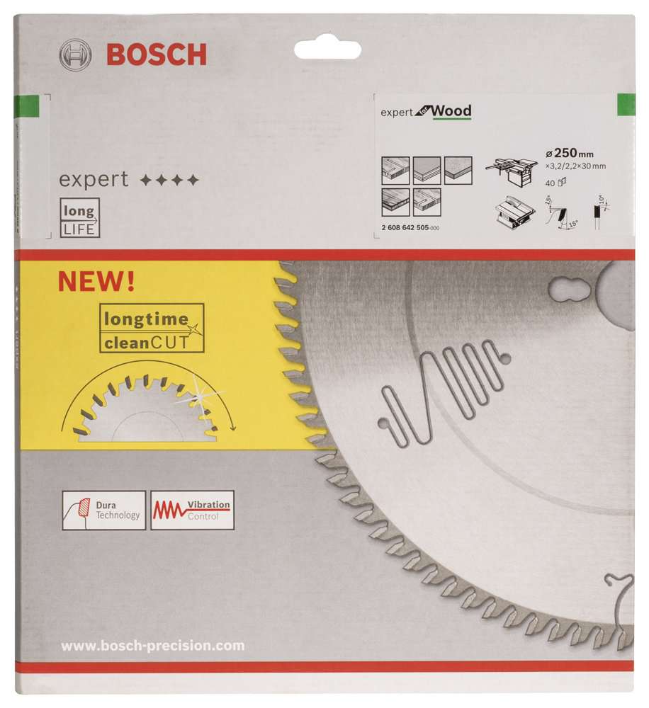 Bosch - Expert Serisi Ahşap için Daire Testere Bıçağı 250*30 mm 40 Diş
