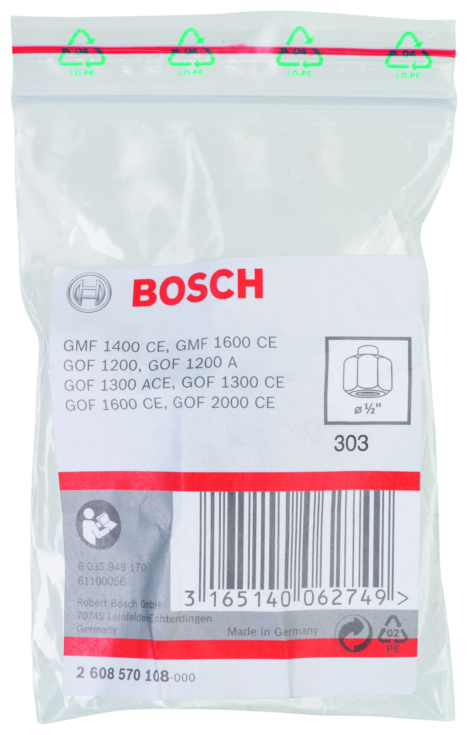 Bosch - 1/2'' cap 24 mm Anahtar Genisligi Penset