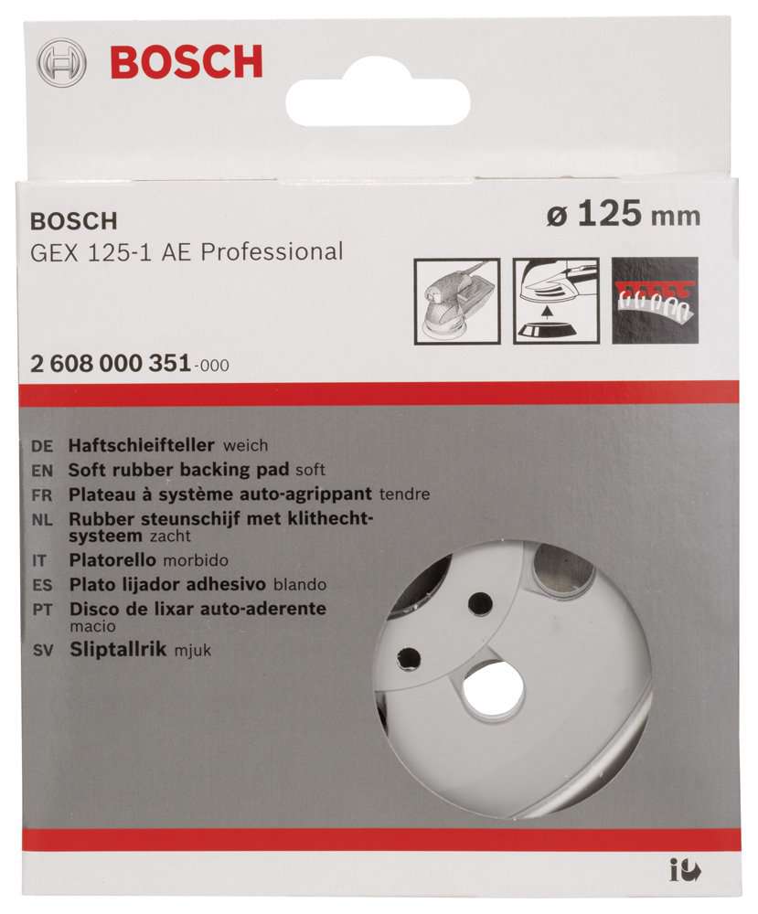 Bosch - 125 mm Zımpara Tabanı Ekstra Yumuşak (GEX)