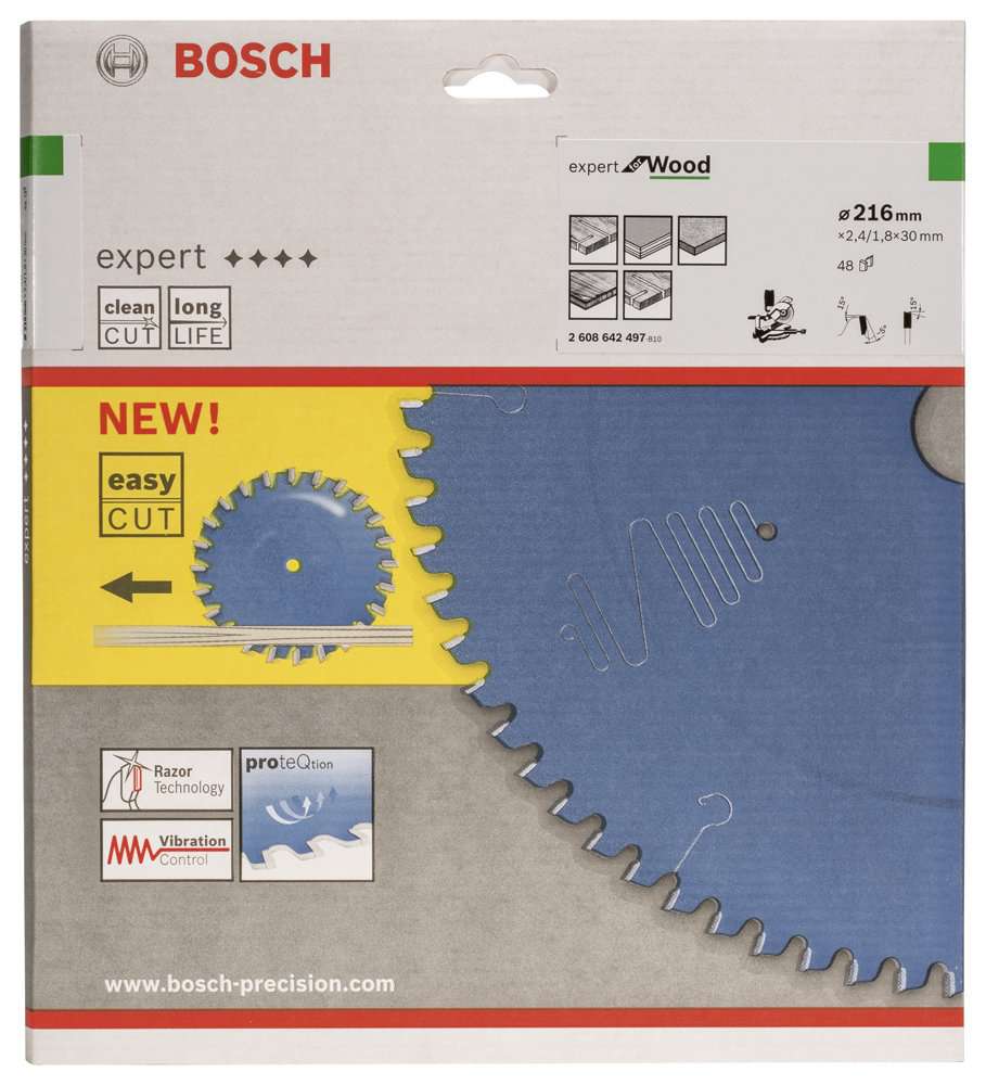 Bosch - Expert Serisi Ahşap için Daire Testere Bıçağı 216*30 mm 48 Diş