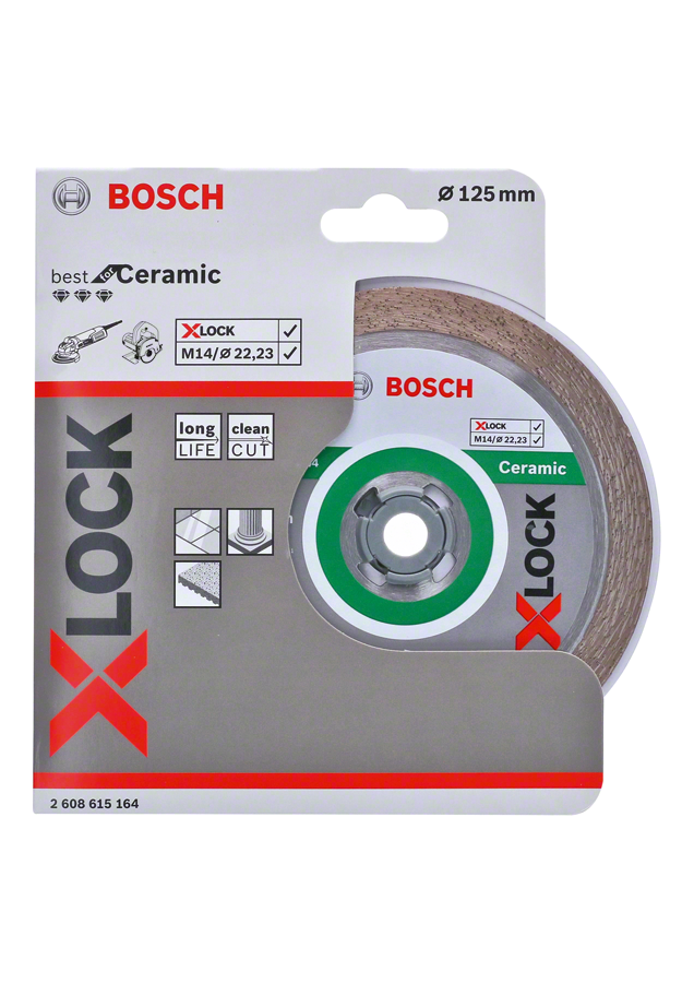 Bosch - X-LOCK - Best Serisi Seramik İçin, Elmas Kesme Diski 125 mm