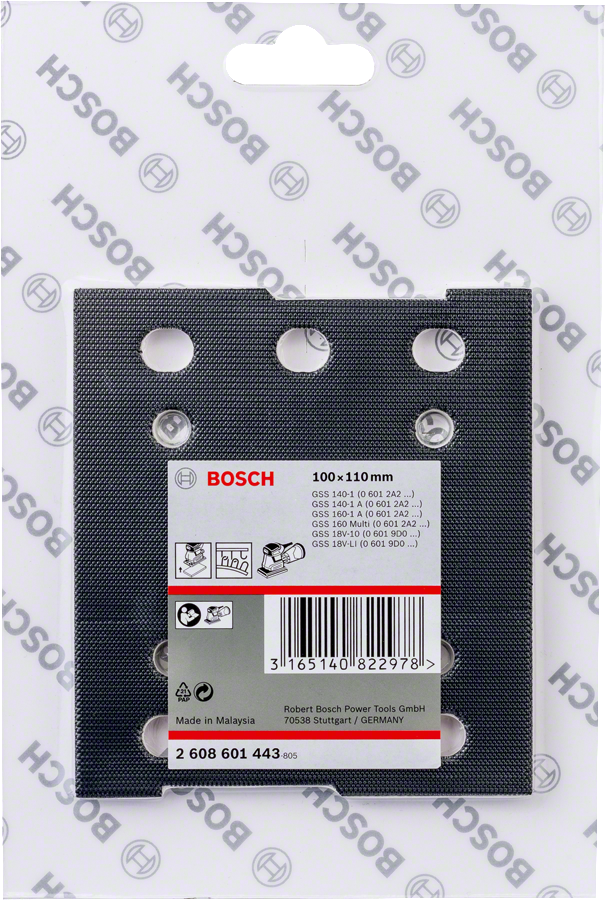 Bosch - Pıtrak Tutturmalı Zımpara Tabanı (110x100 mm)