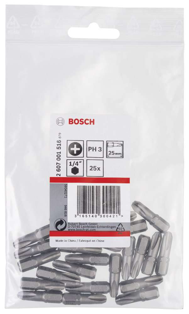 Bosch - Extra Hard Serisi Vidalama Ucu PH3*25 mm 25'li