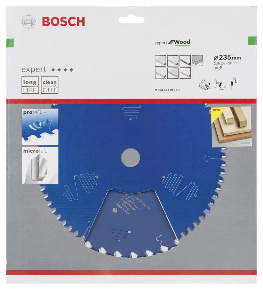 Bosch - Expert Serisi Ahşap için Daire Testere Bıçağı 235*30 mm 36 Diş