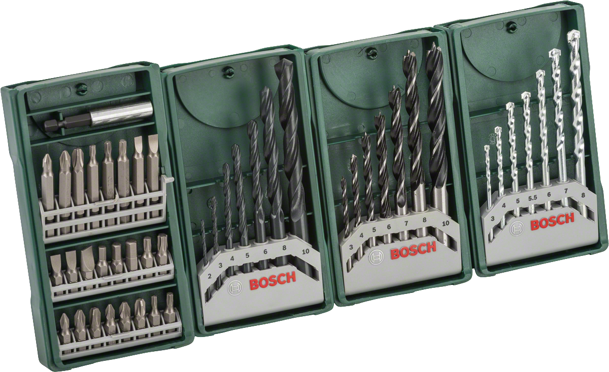 Bosch - X-Line Mini Ahşap, Beton, Metal, Vidalama Uçlu 3+1 Set